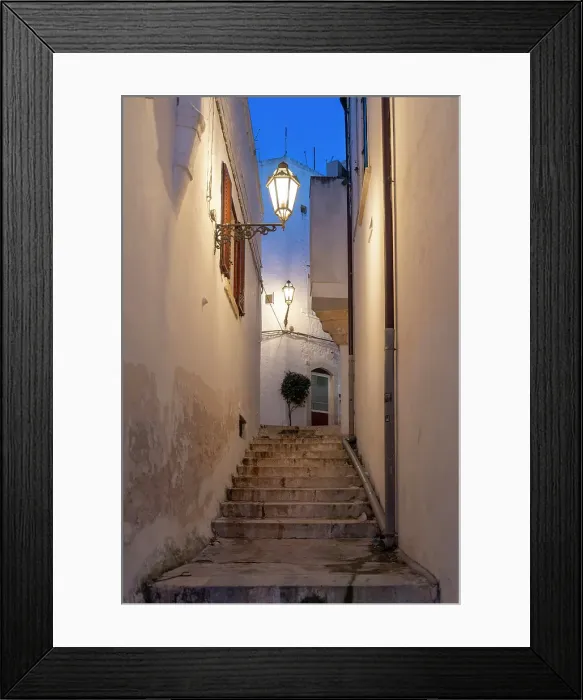 Framed Print : Ostuni, Brindisi, Puglia. Blue hour Framed Print : Ostuni, Brindisi, Puglia. Blue hour