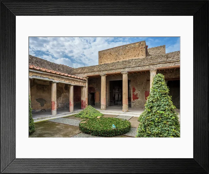 Framed Print : House of the Golden Cupids (Casa degli Amorini Dorati), Archaeological area of Pompeii, Pompei, Campania, Italy