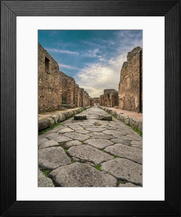 Framed Print : Street in the archaeological area of Pompeii, Pompei, Campania, Italy Framed Print : Street in the archaeological area of Pompeii, Pompei, Campania, Italy