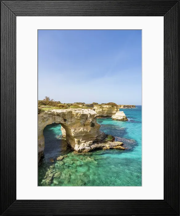 Framed Print : Faraglioni di Torre Sant'Andrea sea stacks, Lecce province, Salento, Apulia, Italy Framed Print : Faraglioni di Torre Sant'Andrea sea stacks, Lecce province, Salento, Apulia, Italy