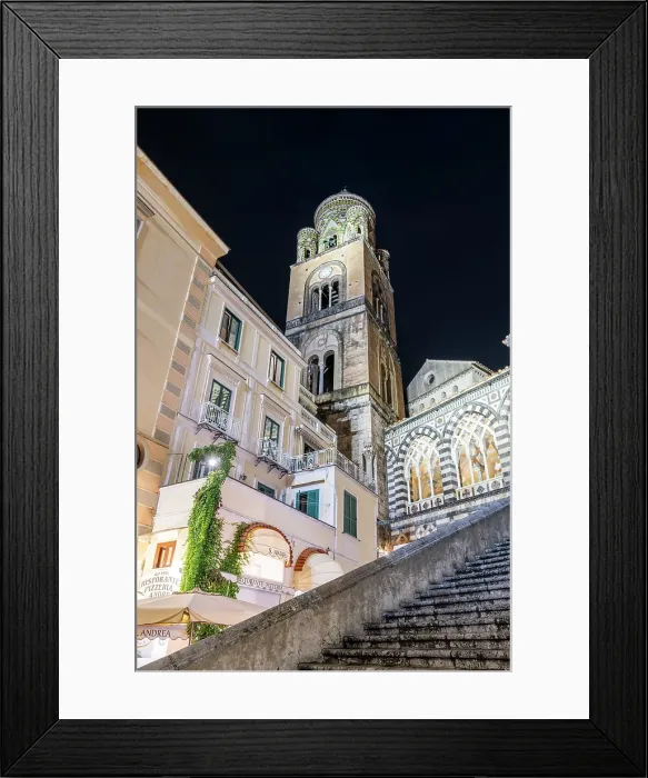 Framed Print : Night view of the Cathedral, Amalfi, Campania, Italy Framed Print : Night view of the Cathedral, Amalfi, Campania, Italy