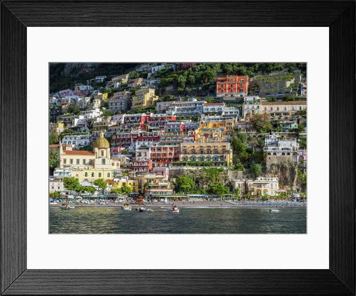 Framed Print : Scenic view of Positano, Amalfi coast, Campania, Italy Framed Print : Scenic view of Positano, Amalfi coast, Campania, Italy
