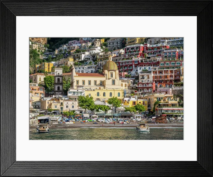 Framed Print : Scenic view of Positano, Amalfi coast, Campania, Italy Framed Print : Scenic view of Positano, Amalfi coast, Campania, Italy