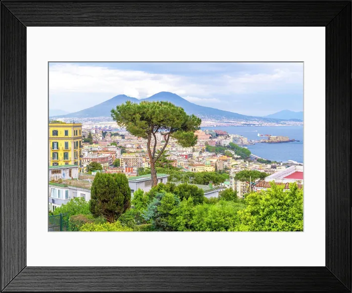 Framed Print : Naples, Campania, Italy. Panoramic view of the city and gulf Framed Print : Naples, Campania, Italy. Panoramic view of the city and gulf
