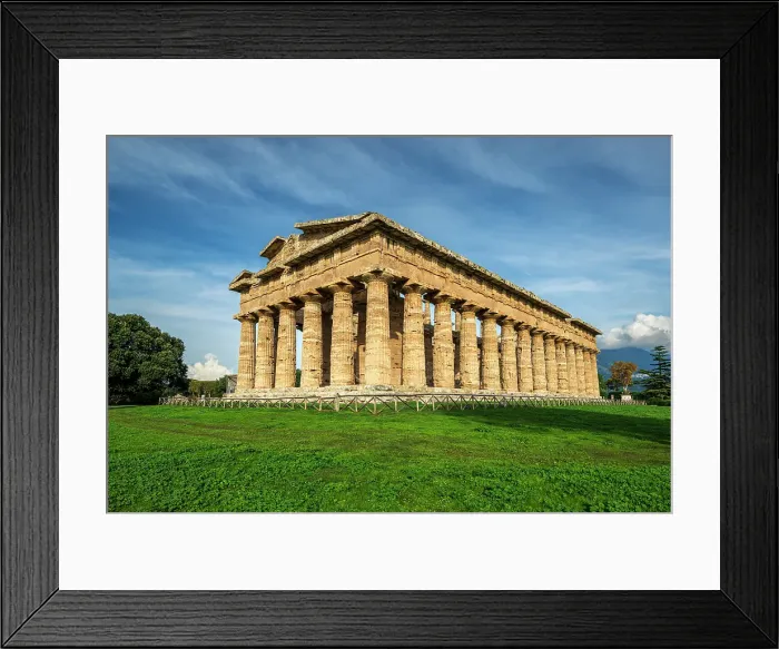 Framed Print : Second Temple of Hera (Temple of Neptune), Paestum, Campania, Italy Framed Print : Second Temple of Hera (Temple of Neptune), Paestum, Campania, Italy