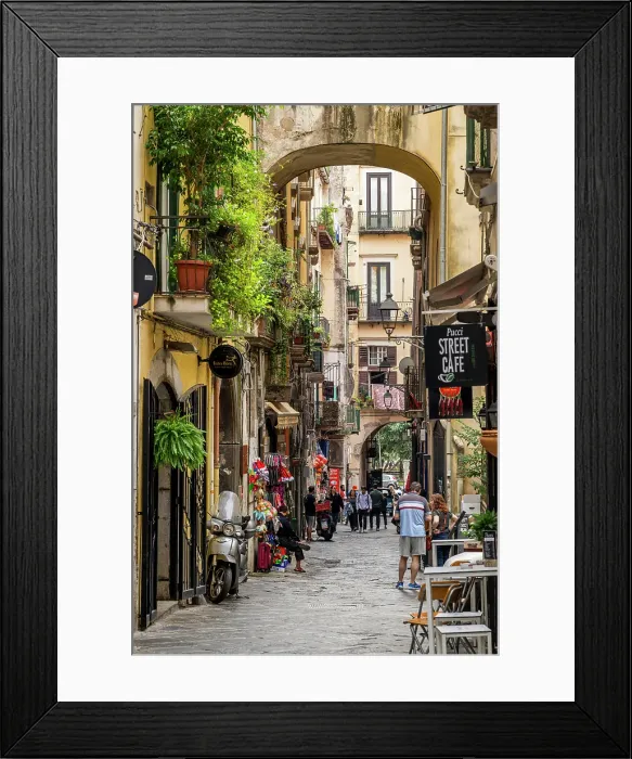 Framed Print : Street in the old town, Salerno, Campania, Italy Framed Print : Street in the old town, Salerno, Campania, Italy