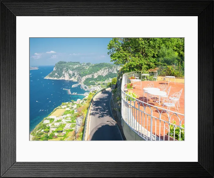 Framed Print : Balcony with a view at Anacapri, Capri, Naples, Italy Framed Print : Balcony with a view at Anacapri, Capri, Naples, Italy