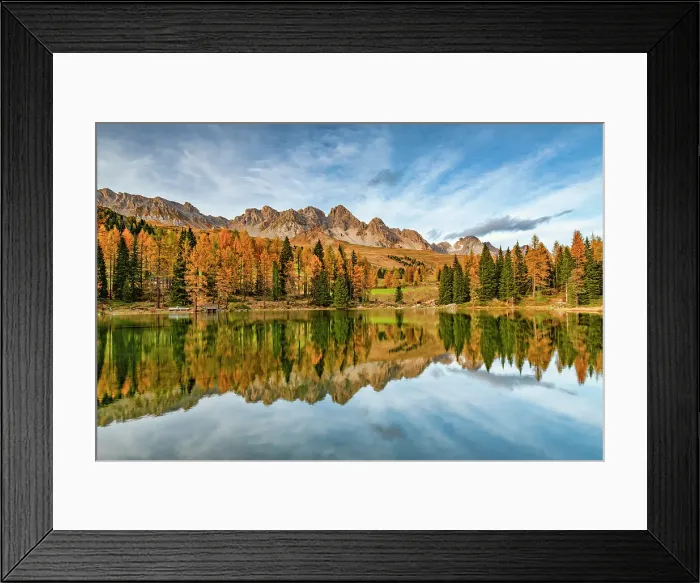 Framed Print : Lake San Pellegrino Reflections, Dolomites, Trentino-Alto Adige, South Tyrol, Italy Framed Print : Lake San Pellegrino Reflections, Dolomites, Trentino-Alto Adige, South Tyrol, Italy