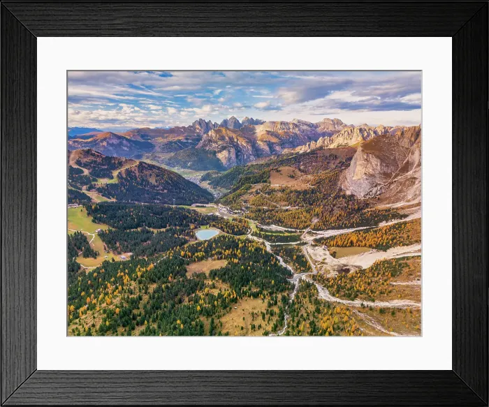 Framed Print : Aerial View over Selva di Val Gardena, Dolomites, Trentino-Alto Adige, South Tyrol, Italy Framed Print : Aerial View over Selva di Val Gardena, Dolomites, Trentino-Alto Adige, South Tyrol, Italy