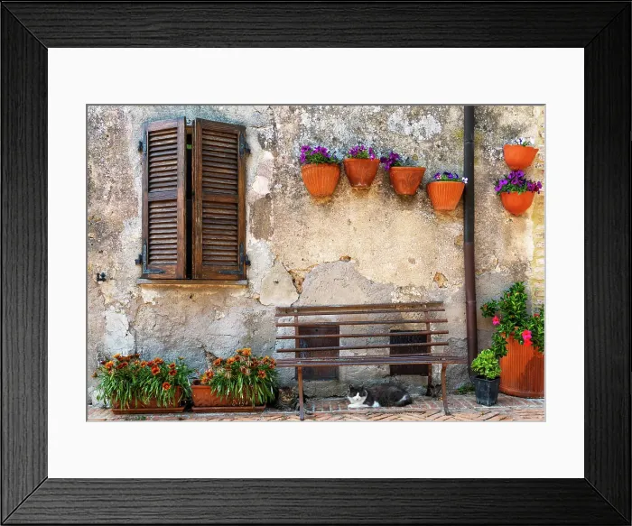 Framed Print : Streets of Sovana, one of the most beautiful villages of Italy, Grosseto, Tuscany, Italy