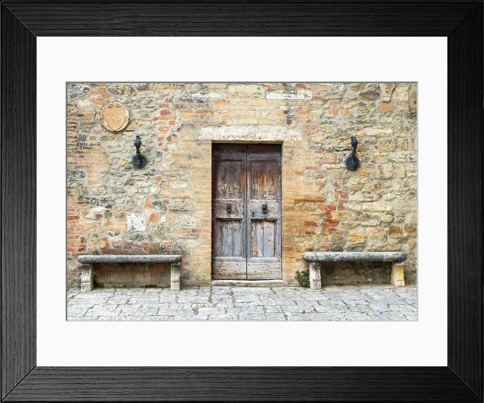 Framed Print : Tiny medieval hamlet of Lucignano d'Asso, comune of Montalcino, Tuscany, Italy