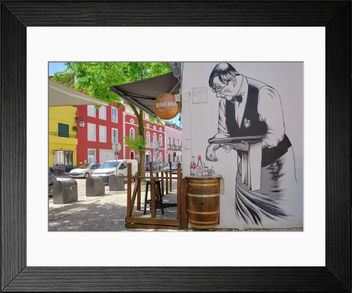 Framed Print : Street Art with illegible signature. Taberna sem Regras, Alcobaca. Portugal Framed Print : Street Art with illegible signature. Taberna sem Regras, Alcobaca. Portugal