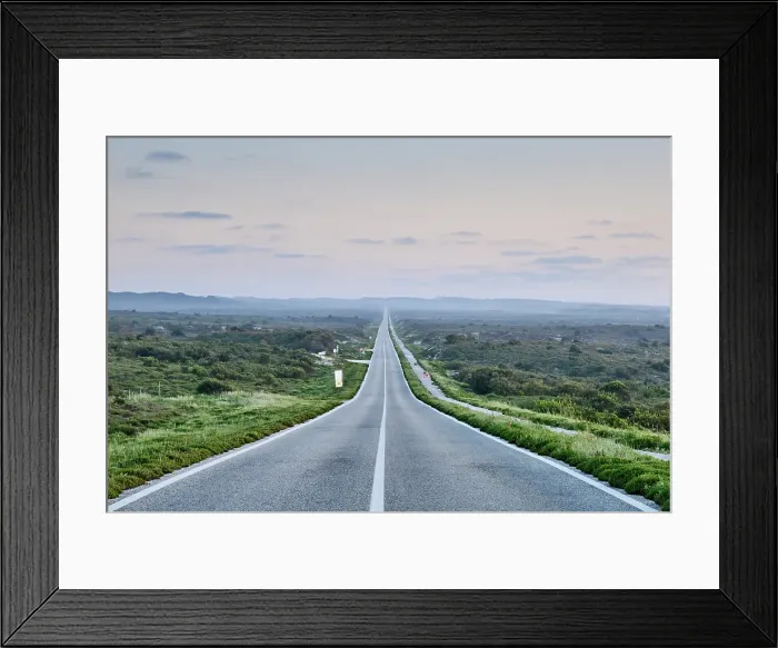 Framed Print : Atlantic Road to the Mata Nacional de Leiria (Leiria's National Forests). Portugal Framed Print : Atlantic Road to the Mata Nacional de Leiria (Leiria's National Forests). Portugal