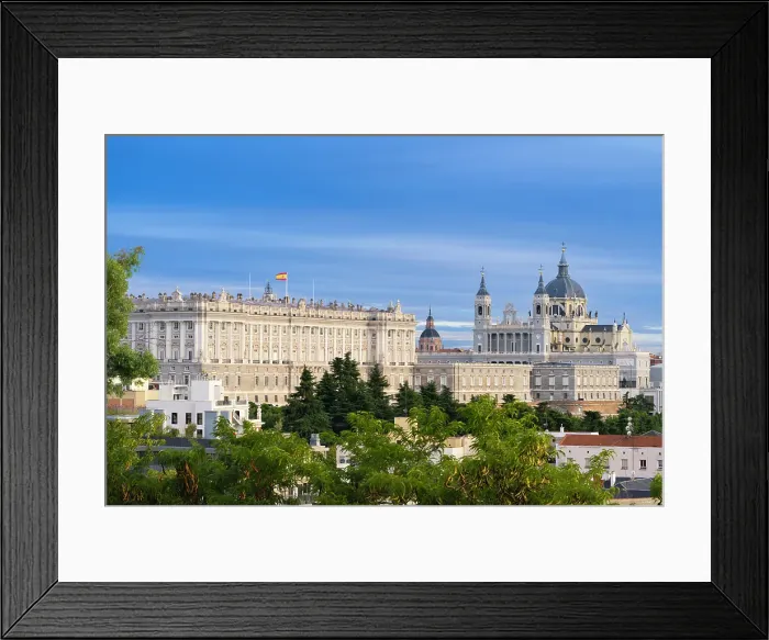 Framed Print : Royal Palace of Madrid and Almudena Cathedral seen from Principe Pio, Madrid, Spain Framed Print : Royal Palace of Madrid and Almudena Cathedral seen from Principe Pio, Madrid, Spain
