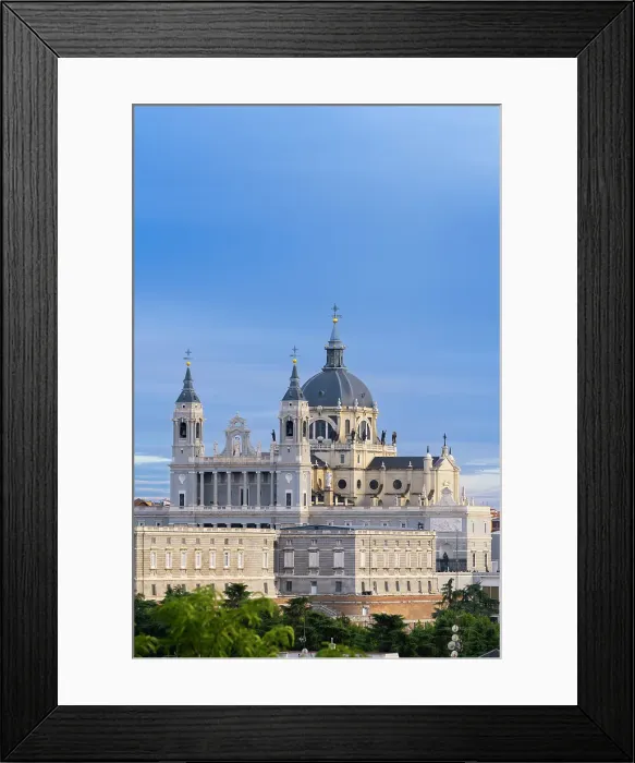 Framed Print : Almudena Cathedral seen from Principe Pio, Madrid, Spain Framed Print : Almudena Cathedral seen from Principe Pio, Madrid, Spain
