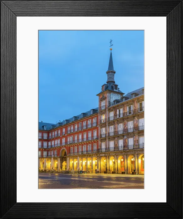 Framed Print : Plaza Mayor at twilight, Madrid, Spain Framed Print : Plaza Mayor at twilight, Madrid, Spain