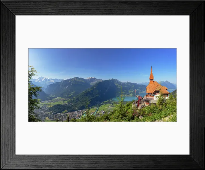 Framed Print : View of Jungfrau mountain from Harder Kulm, Interlaken, Jungfrau Region, Berner Oberland, Switzerland Framed Print : View of Jungfrau mountain from Harder Kulm, Interlaken, Jungfrau Region, Berner Oberland, Switzerland