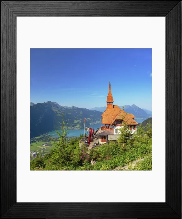 Framed Print : View of Lake Thun from Harder Kulm, Interlaken, Jungfrau Region, Berner Oberland, Switzerland Framed Print : View of Lake Thun from Harder Kulm, Interlaken, Jungfrau Region, Berner Oberland, Switzerland