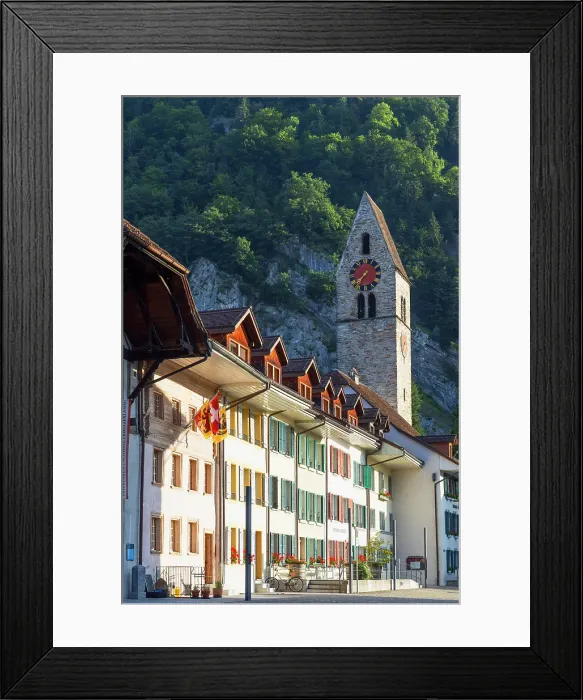 Framed Print : Unterseen Reformed Church, Interlaken, Bern, Switzerland