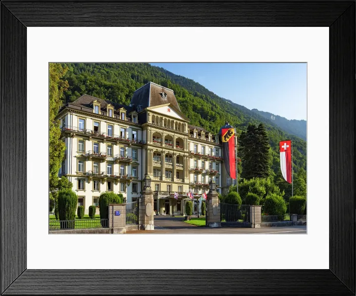 Framed Print : Grand Hotel Beau Rivage, Interlaken, Switzerland Framed Print : Grand Hotel Beau Rivage, Interlaken, Switzerland
