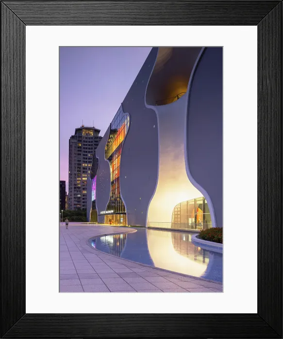 Framed Print : National Taichung Theatre at dusk, Taichung, Taiwan Framed Print : National Taichung Theatre at dusk, Taichung, Taiwan