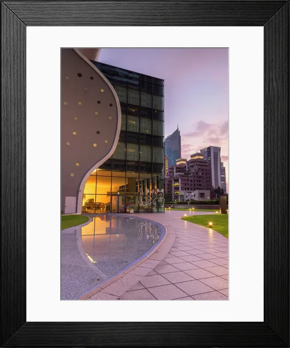 Framed Print : National Taichung Theatre at sunset, Taichung, Taiwan Framed Print : National Taichung Theatre at sunset, Taichung, Taiwan