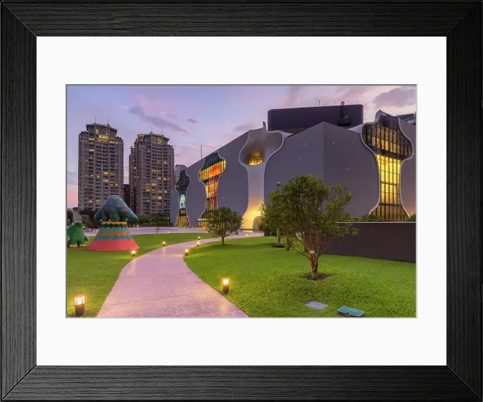 Framed Print : National Taichung Theatre at sunset, Taichung, Taiwan Framed Print : National Taichung Theatre at sunset, Taichung, Taiwan