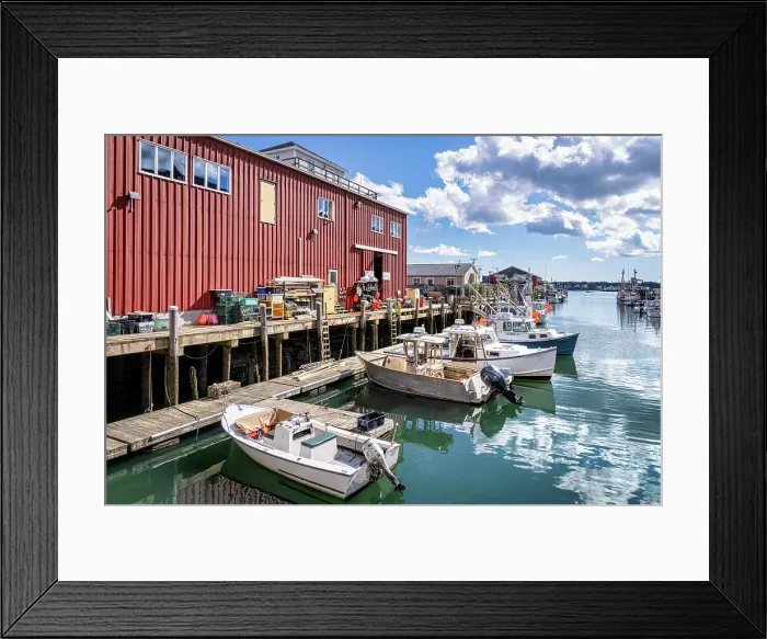 Framed Print : Commercial Fishing Harbor Portland Maine, New England, USA Framed Print : Commercial Fishing Harbor Portland Maine, New England, USA