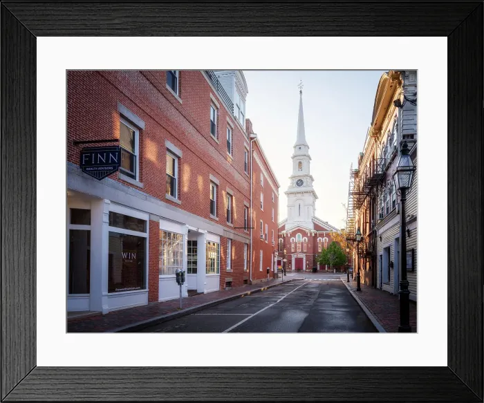Framed Print : Market square and North Church, Portsmouth, New Hampshire, New England, USA