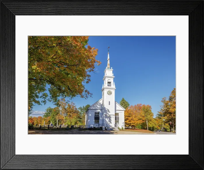 Framed Print : White Steeple Community Church, Sandwich, New Hampshire, New England, USA Framed Print : White Steeple Community Church, Sandwich, New Hampshire, New England, USA