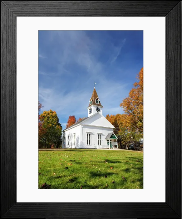 Framed Print : Meeting House, Sugar Hill, New Hampshire, New England, USA Framed Print : Meeting House, Sugar Hill, New Hampshire, New England, USA