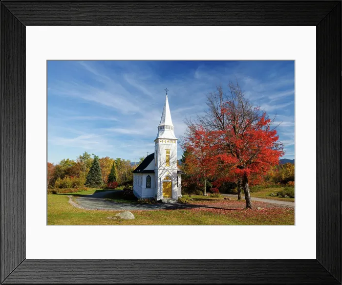 Framed Print : st Matthew's Chapel, Sugar Hill, New Hampshire, New England, USA Framed Print : st Matthew's Chapel, Sugar Hill, New Hampshire, New England, USA