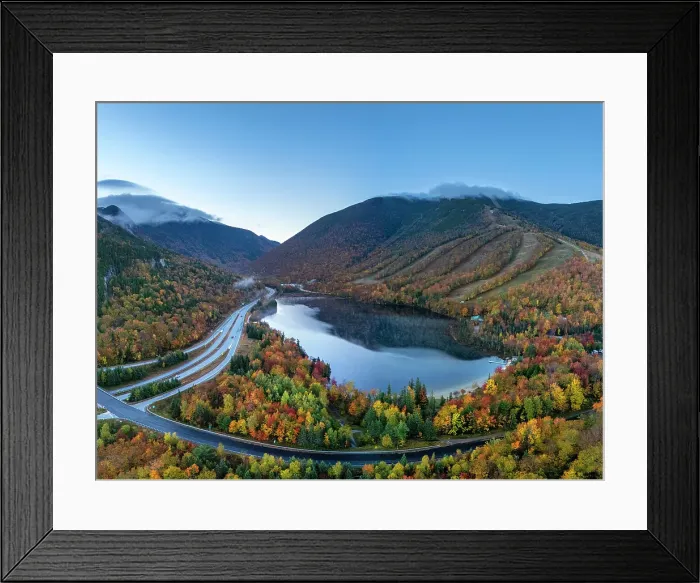Framed Print : Echo Lake, Franconia, New Hampshire, New England, USA