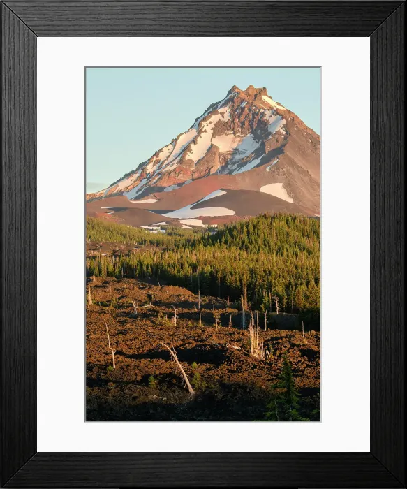 Framed Print : USA, North America, Pacific Northwest, Cascades, Oregon, mountains, McKenzie Pass, North Sister