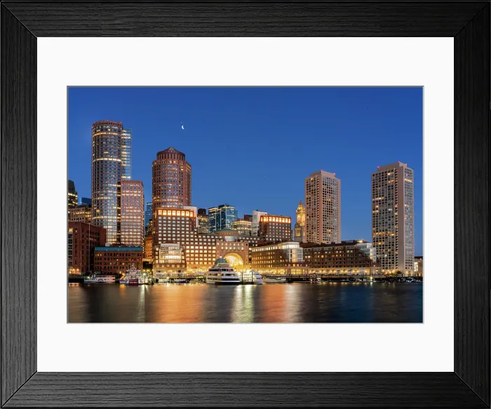 Framed Print : Boston Old Harbor Waterfront Boston, Massachusetts, USA Framed Print : Boston Old Harbor Waterfront Boston, Massachusetts, USA
