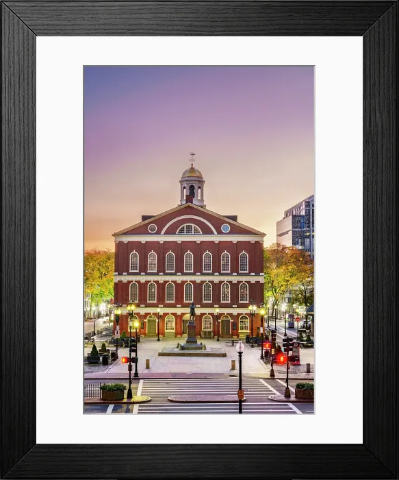 Framed Print : Boston Downtown, Quincy Market and Faneuil Hall Boston, Massachusetts, USA Framed Print : Boston Downtown, Quincy Market and Faneuil Hall Boston, Massachusetts, USA