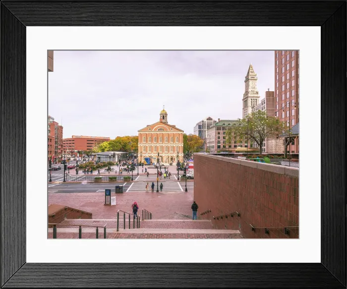 Framed Print : Boston Downtown, Quincy Market and Faneuil Hall Boston, Massachusetts, USA Framed Print : Boston Downtown, Quincy Market and Faneuil Hall Boston, Massachusetts, USA