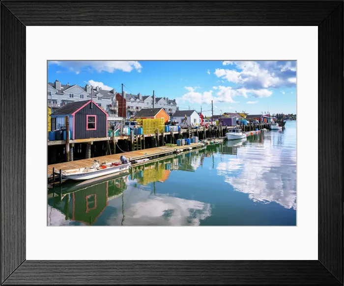 Framed Print : Commercial Fishing Harbor Portland Maine, New England, USA Framed Print : Commercial Fishing Harbor Portland Maine, New England, USA