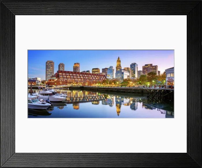 Framed Print : Boston Long Wharf Harbor Walk, Boston, Massachusetts, USA Framed Print : Boston Long Wharf Harbor Walk, Boston, Massachusetts, USA