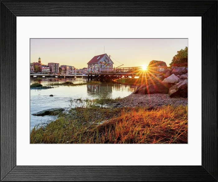 Framed Print : Lobster Shack at Sunset, Badgers Island, Kittery, Maine, New England, USA Framed Print : Lobster Shack at Sunset, Badgers Island, Kittery, Maine, New England, USA
