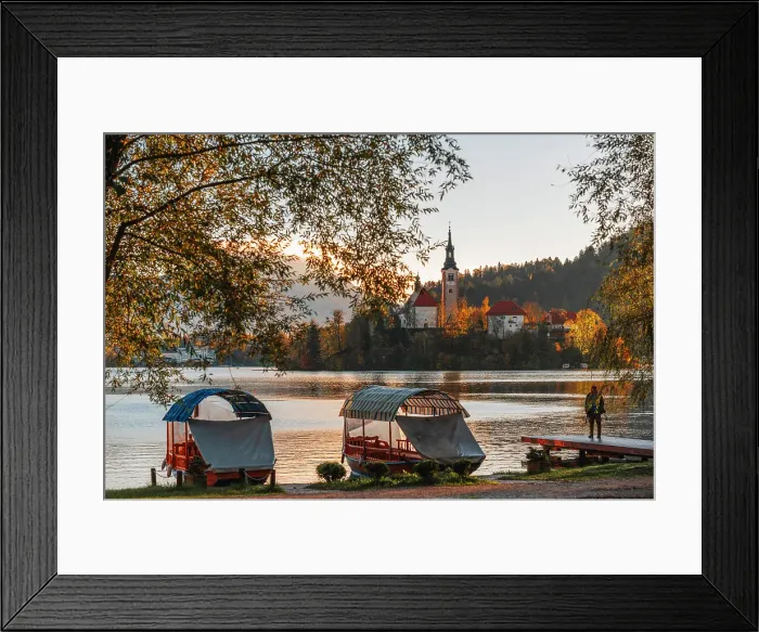 Framed Print : Bled lake, morning view, Slovenia, Europe Framed Print : Bled lake, morning view, Slovenia, Europe