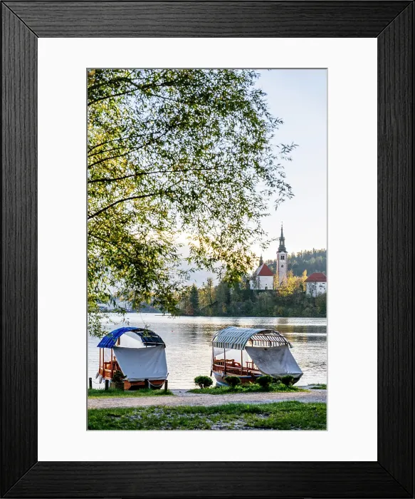 Framed Print : Bled lake, morning view, Slovenia, Europe Framed Print : Bled lake, morning view, Slovenia, Europe