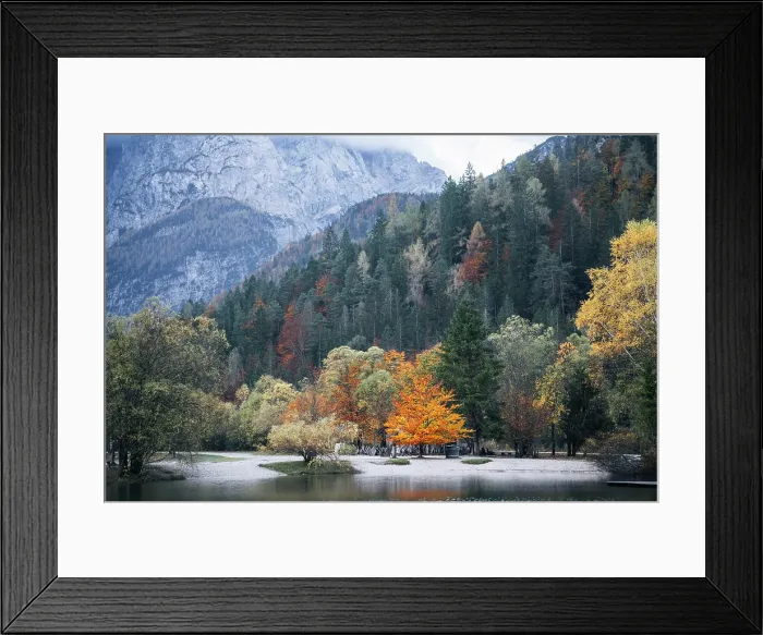 Framed Print : Jasna Lake, near Kranjska Gora, Slovenia, Europe. Autumn landscape Framed Print : Jasna Lake, near Kranjska Gora, Slovenia, Europe. Autumn landscape