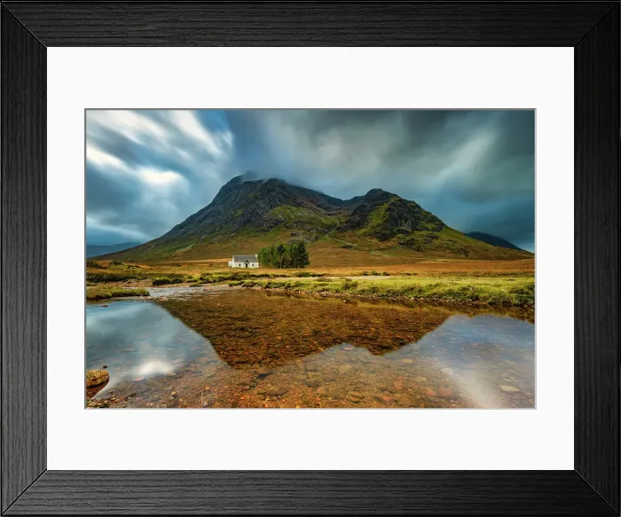 Framed Print : Lone Cottage, Glen Coe, Highland Region, Scotland Framed Print : Lone Cottage, Glen Coe, Highland Region, Scotland