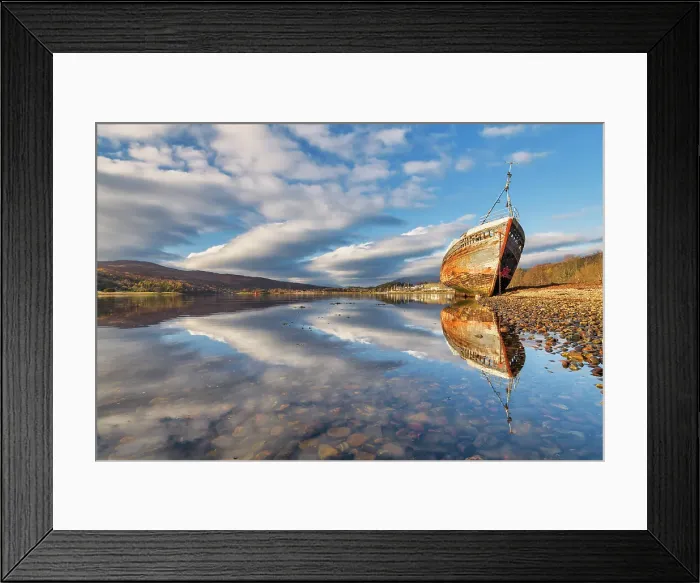 Framed Print : Shipwreck along Loch Eil, Corpach, Highland Region, Scotland Framed Print : Shipwreck along Loch Eil, Corpach, Highland Region, Scotland