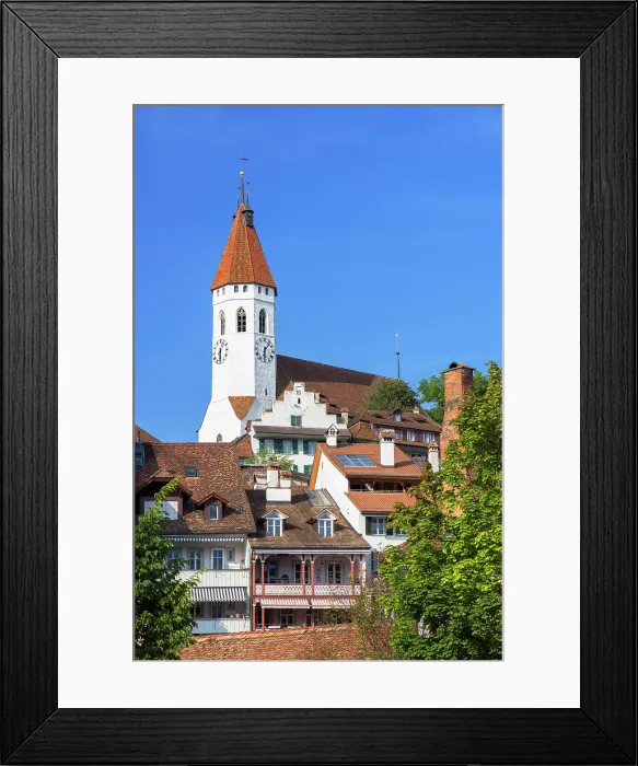Framed Print : Thun Town Church, Thun, Canton of Bern, Switzerland