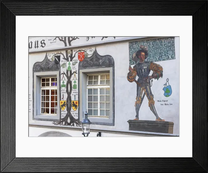 Framed Print : Mural on Zunfthaus Restaurant Pfistern, Lucerne, Switzerland Framed Print : Mural on Zunfthaus Restaurant Pfistern, Lucerne, Switzerland
