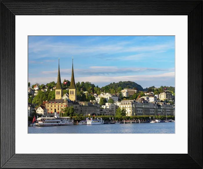 Framed Print : St Leodegar Church and Lake Lucerne, Lucerne, Switzerland Framed Print : St Leodegar Church and Lake Lucerne, Lucerne, Switzerland