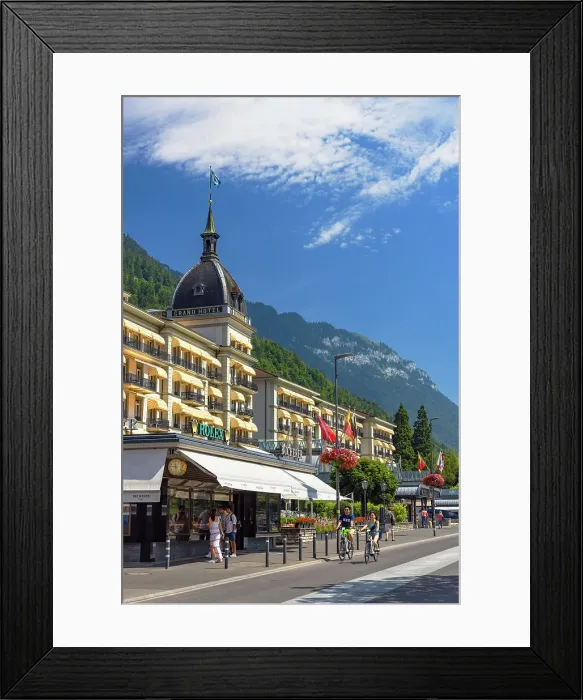 Framed Print : Victoria Jungfrau Grand Hotel, Interlaken, Canton of Bern, Switzerland