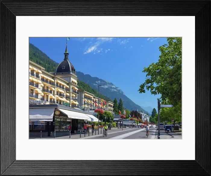 Framed Print : Victoria Jungfrau Grand Hotel, Interlaken, Canton of Bern, Switzerland